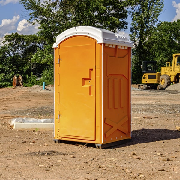 can i customize the exterior of the portable toilets with my event logo or branding in Parker City Indiana